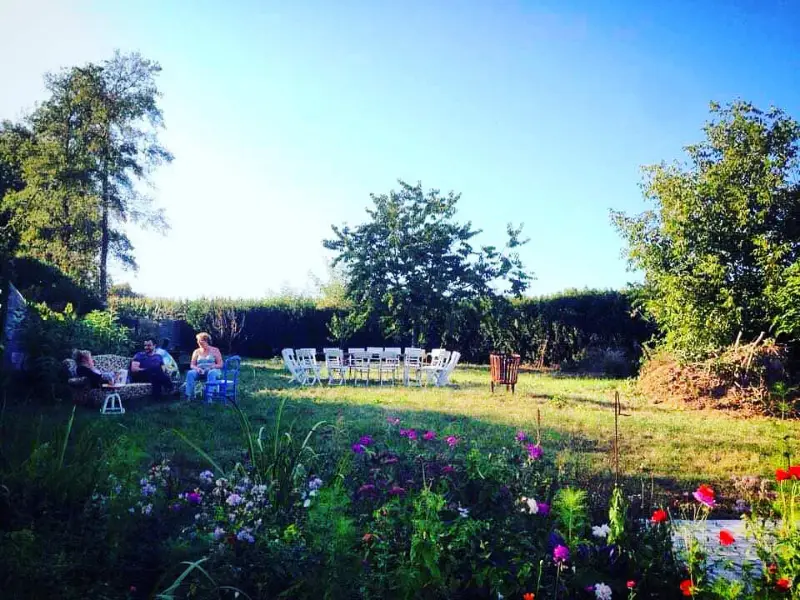 De feesttuin in de zomer